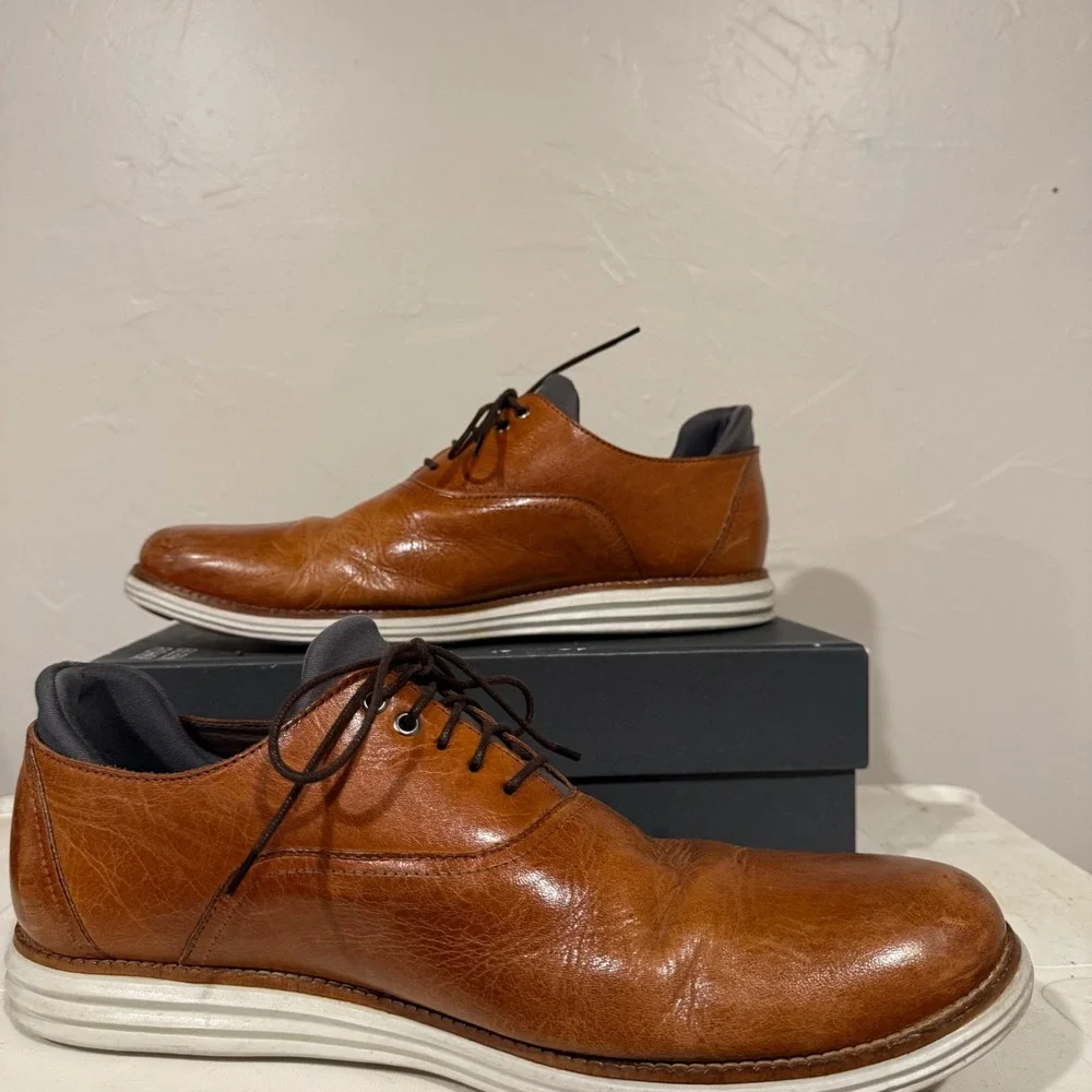 Martin Dingman Bill Oxford Sneakers Mens 11.5 Brown Good Leather Hybrid Shoe